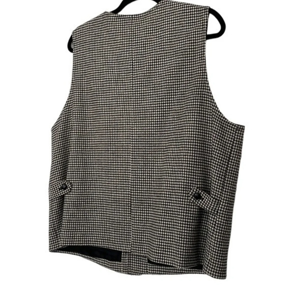 Vintage Scott Taylor 100% Wool Houndstooth Vest Size 14 - Picture 5 of 12